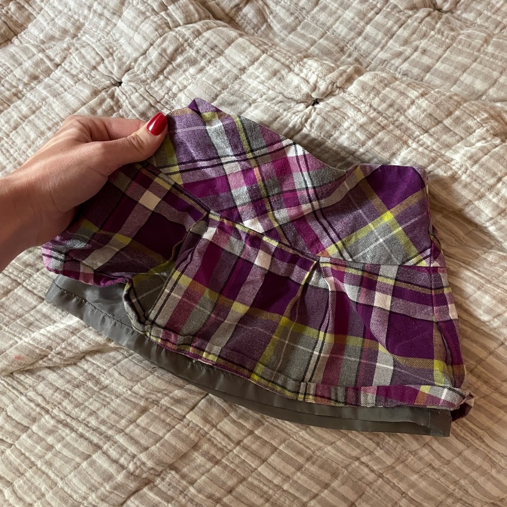 Janie and Jack Purple Plaid Skirt